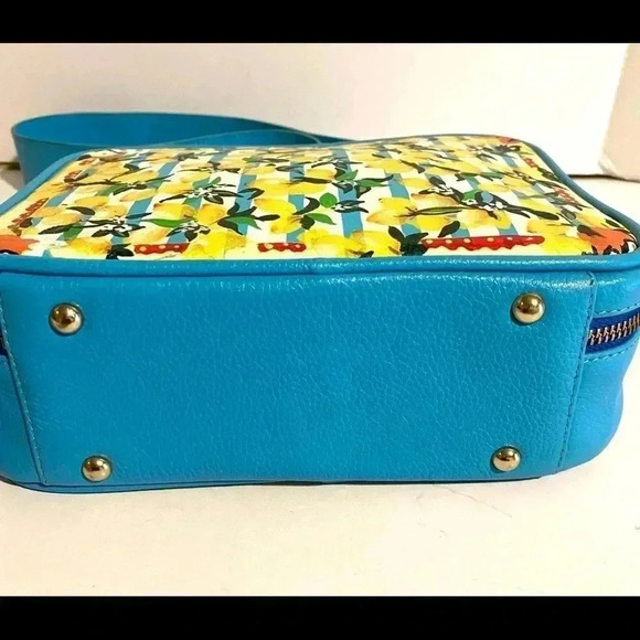 Hand painted multicolor leather shoulder handbag - Picture 5 of 8